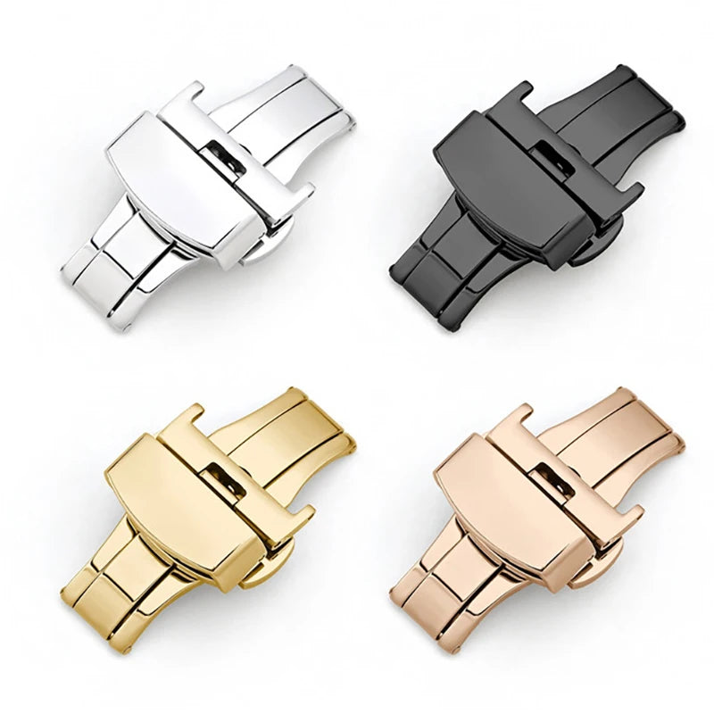 304 Stainless Steel Watch Clasp Butterfly Buckle 10mm 12mm 14mm 16mm 18mm 20mm 22mm 24mm Watch Buckle Watch Accessories