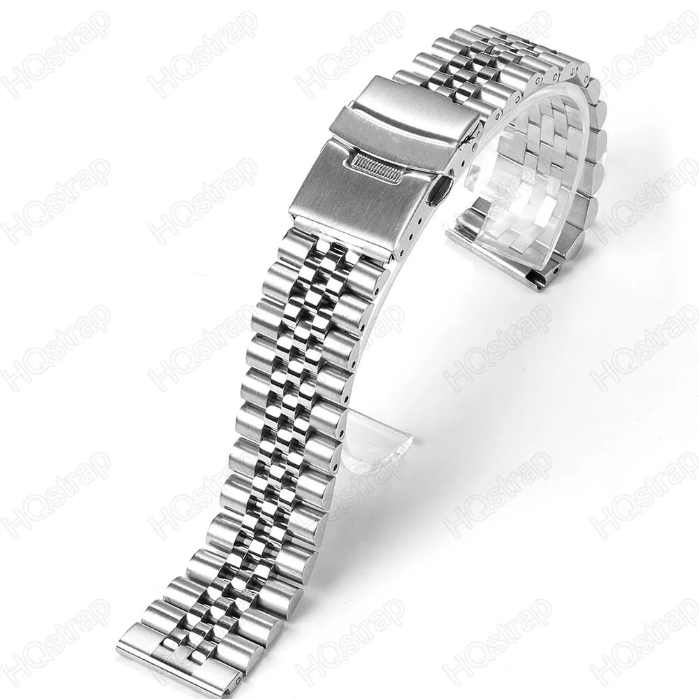 Straight End Stainless Steel Strap for Jubilee SKX007/009 Metal Watch band 18mm 19mm 20mm 21mm 22mm 23mm 24mm Bracelet