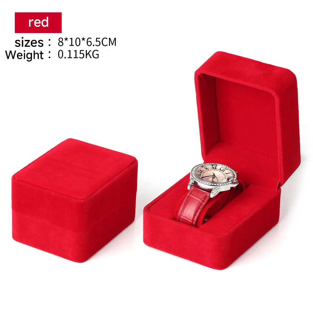 Watch Box Fashion Velvet Round Corner Smartwatch Clock Storage Case Jewelry  Accessories Business Packaging Boxes