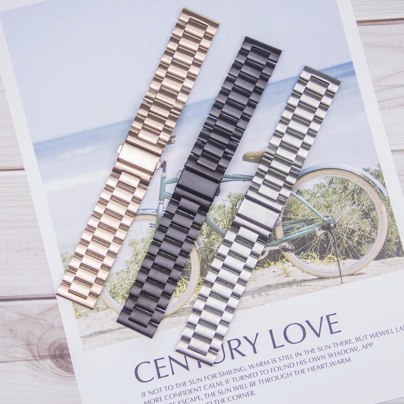 Watches Strap  High Quality Beads Mesh Bands Solid Stainless Steel Material Black Rosegold Silver 20/22mm Width Quick Release