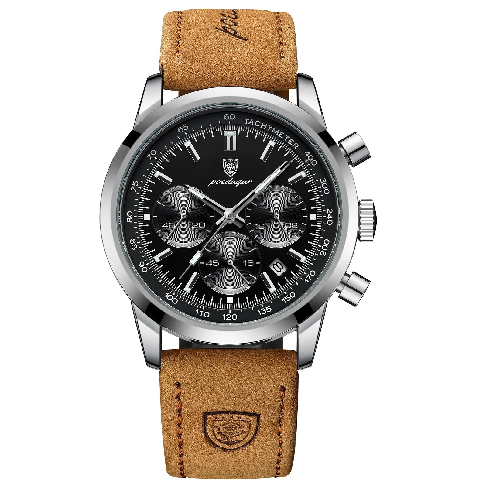 Luxury Chronograph Watch – Classic Leather Strap
