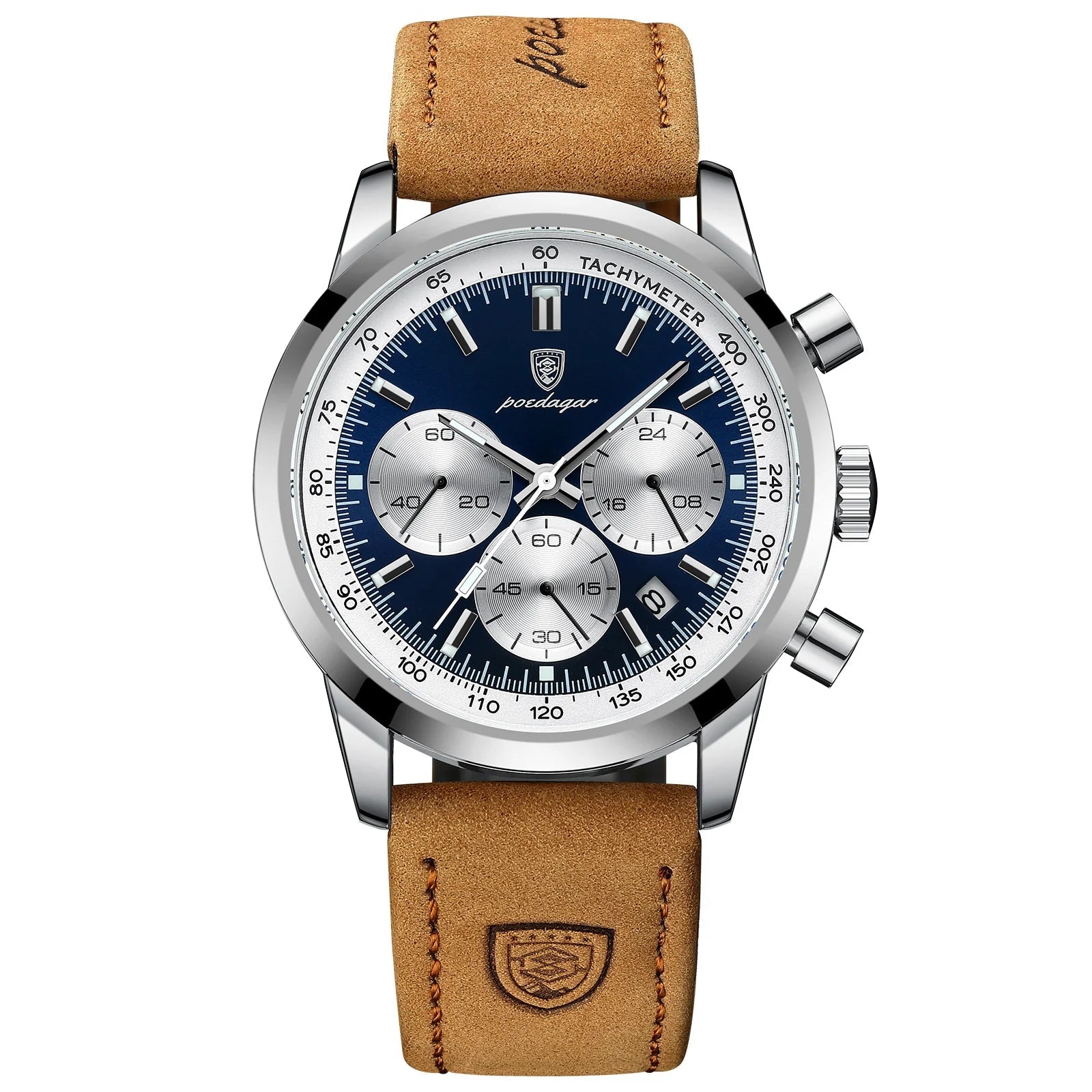 Luxury Chronograph Watch – Classic Leather Strap