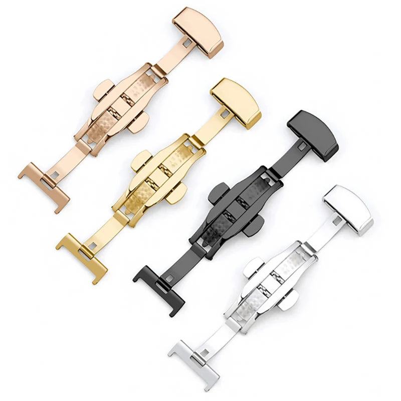 304 Stainless Steel Watch Clasp Butterfly Buckle 10mm 12mm 14mm 16mm 18mm 20mm 22mm 24mm Watch Buckle Watch Accessories