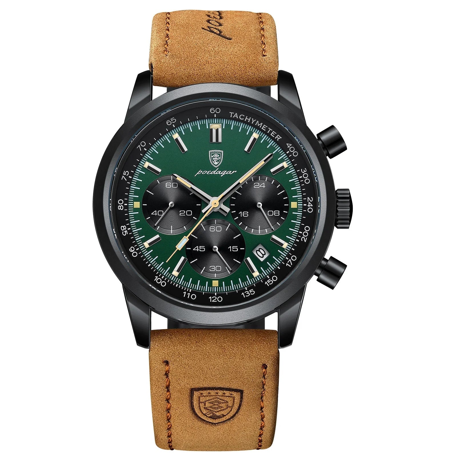 Luxury Chronograph Watch – Classic Leather Strap