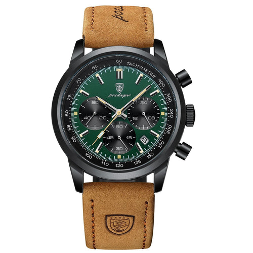 Luxury Chronograph Watch – Classic Leather Strap