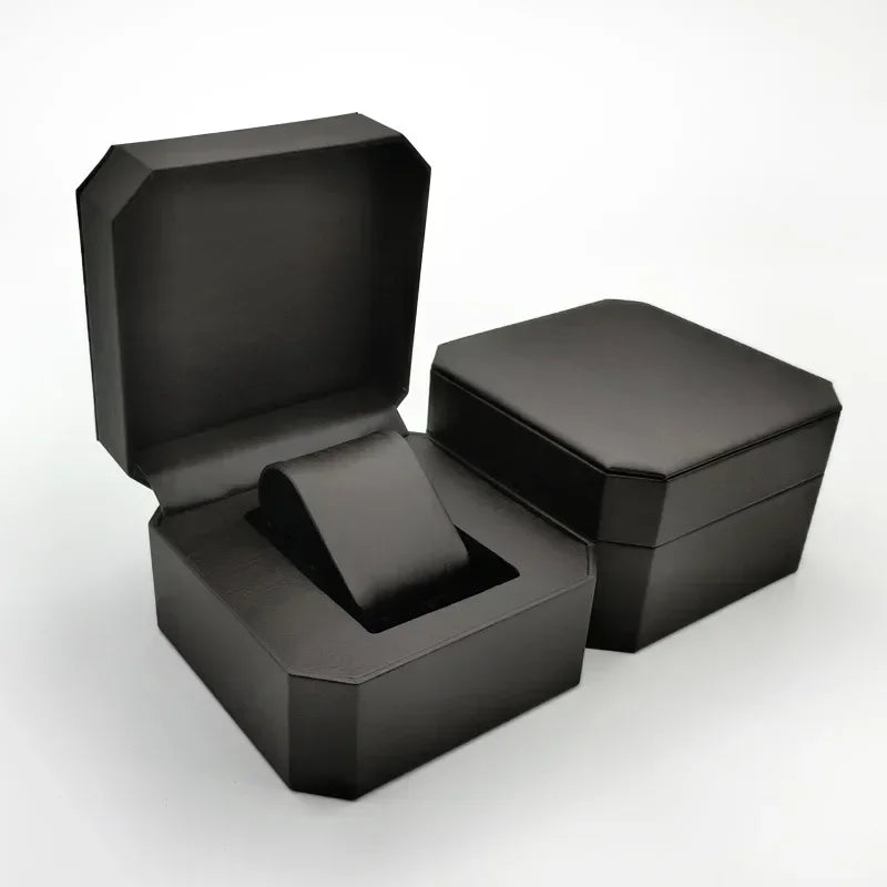 Portable Watch Box Mini PU Octagonal Watch Case Organizer Storage Holder Tree Grain Gift Box Bracelet Box Durable Wear-resistant